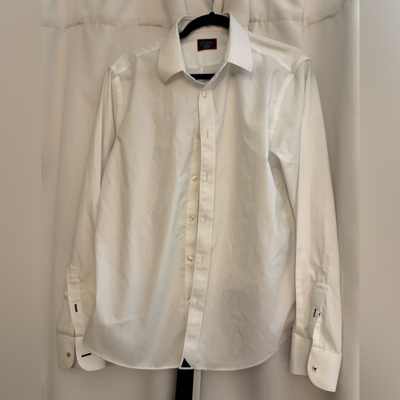 UNTUCKit Crisp White Dress Shirt size Large 100% cotton slim fit wrinkle free - Picture 1 of 6